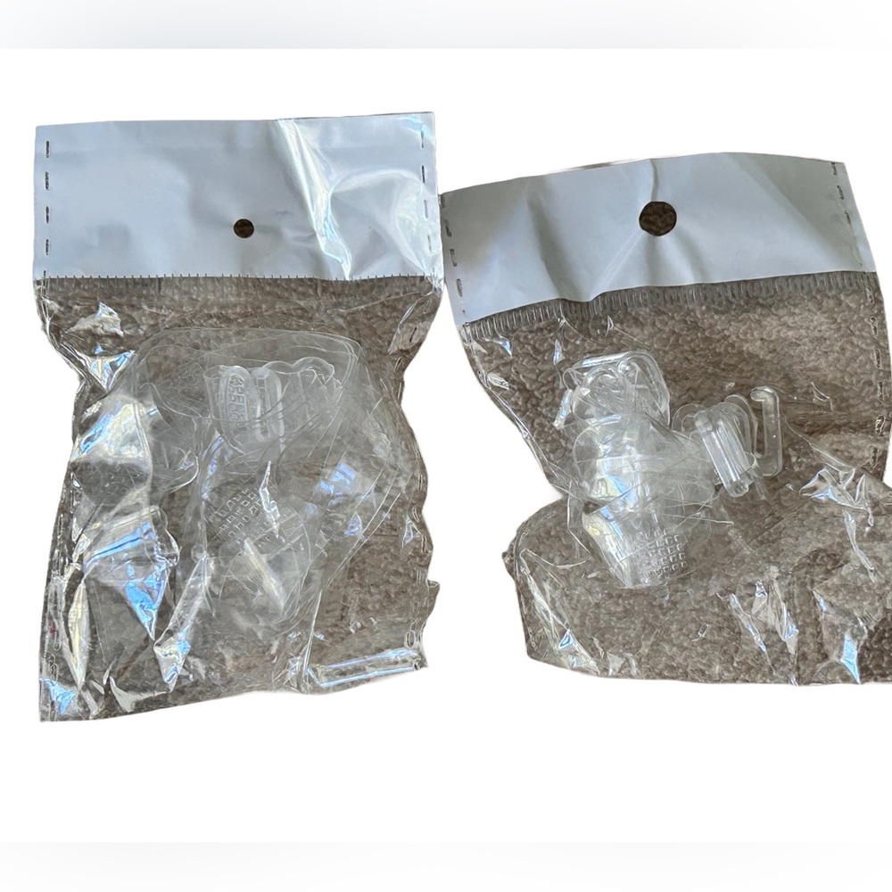 Two clear bra straps - new in original bags
